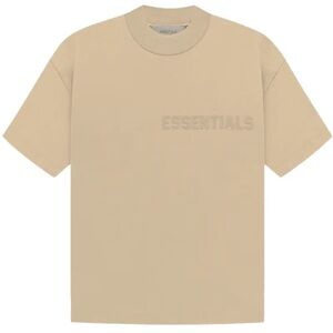 Fear of God Essentials Tan Short Sleeve Tee ( OVERSIZED )